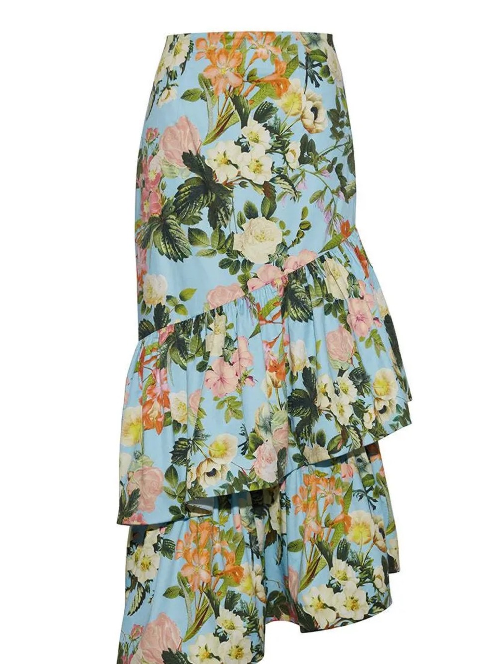 Cara Cara Floral Ruffle Midi Skirt